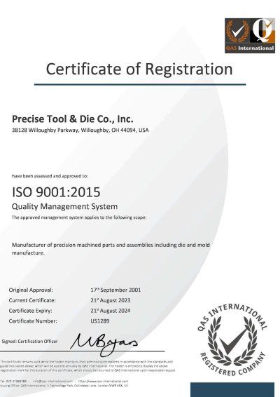 ISO 2023-2024 Certificate